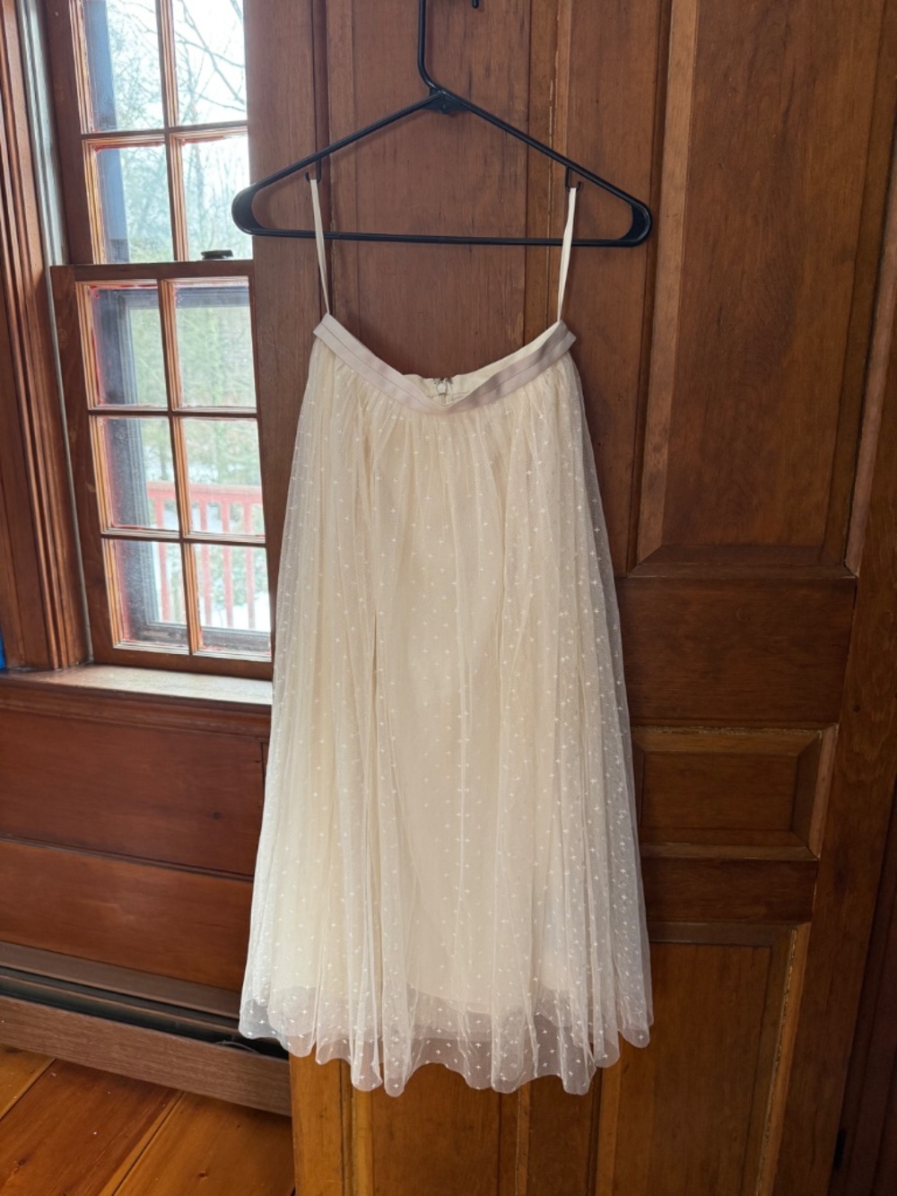 Needle & Thread Champagne Tulle Midi Skirt | Bridal / Event | Size 0 - Picture 4 of 5